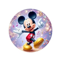 Mickey Mouse Yuvarlak Pasta Yenilebilir Resim Baskı 20 Cm