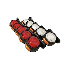 6 Adet Neon Ledli Takoz Lamba 12-24 Volt Kırmızı-beyaz
