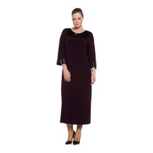 Nidya Moda Büyük Beden Payet Konbin Elbise-4056M Çok Renkli