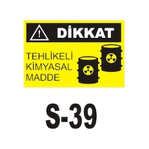 Pvc Dekota Uyarı - Ikaz Levhası Kimyasal Madde Uyarı Levhası