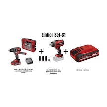 Einhell Set-61 Einhell Tp-cd 18/70 Li-i Bl Drabeli Akülü Matkap+einhell Impaxxo 18/450 Kömürsüz Akülü Darbeli Somun Sıkma+3ah Batarya Ve Şarj Cihazı