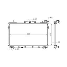ORIS BHY018016 Radyatör Brazing Elantra 95-00 1.5I-1.6I Ac Mek 375X668X16