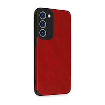 Bezos Samsung Galaxy S23 Plus Kılıf Loop Deri Silikon - Kırmızı Nhr