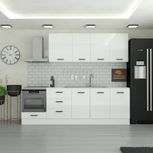 255 Cm Mutfak Dolabı Mdf Kapak Tezgah Dahil Yrkn255 97 Beyaz 255 Cm Mutfak Dolabı Mdf Kapak Tezgah Dahil Yrkn255 97 Beyaz