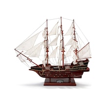 80x65 Cm Ahşap Yelkenli Gemi