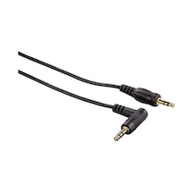 3.5mm - 3.5mm, Siyah Altın Uç Açılı 0.75m