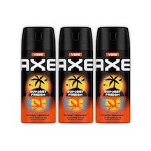 Axe Erkek Deodorant Sunset Fresh Ferah Koku 150 Ml X3 Parça Alüminyum İçermez
