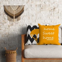 Flamingo ve Home Sweet Home Dekoratif 2'li Minder Kılıfı Seti 60