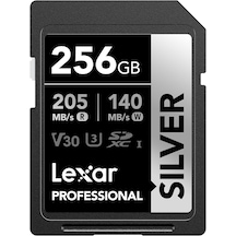 Lexar 256 Gb Profesyonel Gümüş Sdxc Hafıza Kartı, Uhs-ı, C10, U3,