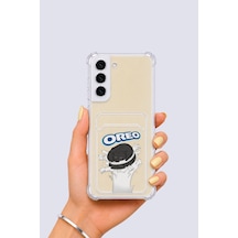 Samsung Galaxy Uyumlu S22 Kartlıklı Oreo Desenli Kılıf Mh-hs9286-4052
