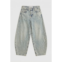 Itsbasic Kadın T.kot 4s6-67 Mega Balon Fit %100 Koton Denim Jean