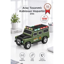 Torima Bluetooth Hoparlör Araba Tasarımlı Tws 15w Usb Speaker D95 Yeşil