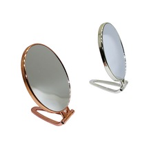 Oval Gold - Gümüş Pls.çerçeve Makyaj Aynası Çift Yönlü Gri - Gümüş