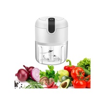 Maiyame Usb Şarjlı Mini Mutfak Robotu, 250ml, 3 Paslanmaz Çelik Bıçak, Sarımsak Dilimleyici, Et/ Sebze/ Meyve/ Bebek Yemeği, Kablosuz, Kolay Temizlenir Beyaz