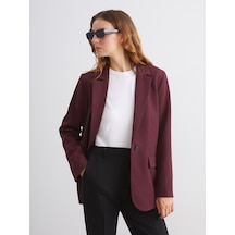 Lcw Vision Bordo Krep Kadın Blazer Ceket