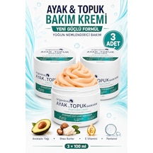 Organicsun Ayak Ve Topuk Çatlak Bakım Kremi 100ml X 3 Adet - Ayak Kokusu, Tırnak Bakımı Avokado Ve Shea Yağlı Yoğun Nemlendirici