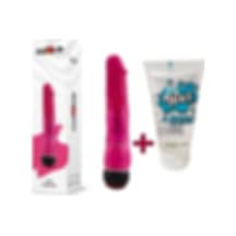 Hızlı Express Baile 18 CM Titreşimli Jel Anal Vibratör Dildo + 50 ml Kaydırıcı