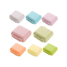 Sones Js0018 Buğday Taşınabilir Mühürlü Hap Kutusu 6 Bölmeli Hap Sağlık Bakım Kutusu Pembe