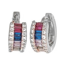 Masaliko Rainbow Halka Gümüş Küpe Sb1615, İthal Ürün, 925 Ayar Gümüş Küpe, Altın Kaplama, Halka Küpe, Günlük Modern Küpe, Trend Ürünler, Baget Küpe - Çift / Gümüş Gümüş
