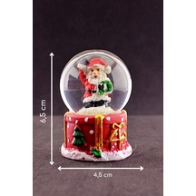 Merry Christmas Noel Baba Temalı Mini Boy Işıklı Kar Küresi