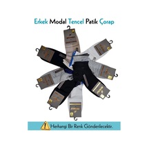 Alfa Aksesuar 03 Mısırlı 61209 Erkek Modal Tencel Patik Çorap ÇoK Renkli