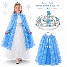 Karlar - 554 - Ülkesi Prenses Pelerin Ve Taç Seti - Edntrend - 85 Cm