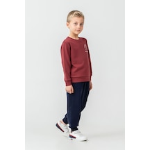 U.S. Polo Assn. Erkek Çocuk Baskılı Bordo Uzun Kol Eşofman Takımı Us2624-c-v1 Us2624-c-v1
