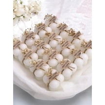 Hediyelik 10 Adet Süslemeli Bubble Mum, Nikah Şekeri, Doğum, Sünnet, Düğün, Nişan, Söz