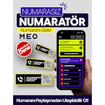 Numarasız Numaratör - Qr Kodlu Araç Numaratörü - Araç İçi Park Telefon Numarası Yatay Etiket 001