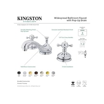 Ks1168bx Metal Çapraz Saplı Klasik Yaygın Lavabo Musluğu, Nikel 4296