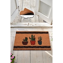 Co Co Colorful Cactus Doğal Ko ko Paspas,Kıl Kapı Önü Paspası