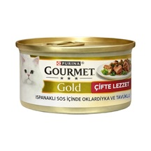 Gold Çifte Lezzet Balık Ve Ispanak Kedi Konserve Maması 85 Gr