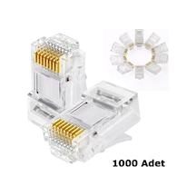 Rj45 Konnektör 1000 Adet Network Cat5 Cat6 Jak Jack Ethernet Uç