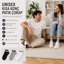 Çorap Giyim Unisex Çizgili Kısa Konç Patik Çorap 12 Çift, %85 Pamuklu Geri Dönüştürülmüş İplik, Parfümlü İnce Dikişli, Siyah Beyaz Gri Günlük Spor Çorabı Çok Renkli