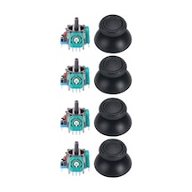Ps5 Analog Motor Ve Topuz Seti 4+4 Playstation 5 Tamir Ps5 Motor Kol Tamir Seti Yedek Parça Siyah