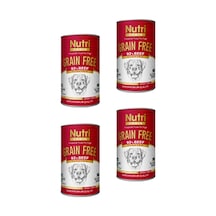 Nutri Canin %92 Sığır Etli Tahılsız Yetişkin Köpek Maması 4 x 400 G