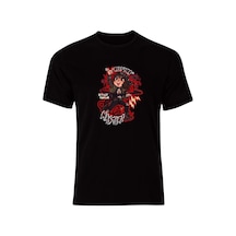 Stoned&Fame Stranger Things Baskılı Unisex %100 Pamuk Siyah T-shirt SIYAH Siyah