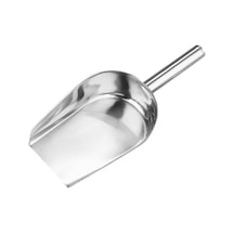 Leezsing 8 İnç Çelik Kova: Çok Amaçlı Buz, Un, Tahıl Ve Çay Kovalı - Gümüş Renkli Ergonomik Kollü 500 Adet/kutu Gümüş