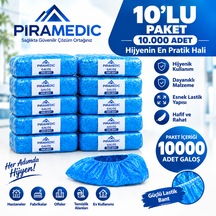 Piramedic Galoş 10 Micron 10000 Adet Mavi Galoş