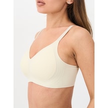 Alya Underwear Kadın Lazer Kesim Dikişsiz Çıkarılabilir Pedli Hayalet Sütyen Siyah Taş Rengi