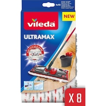 Vileda Ultramax Dikdörtgen Mikrofiber Yedek Paspas 8'li Yedek