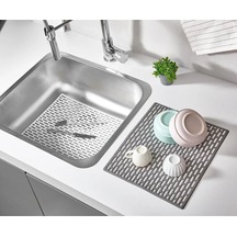 Tezgah Üstü Bulaşıklık, Lavabo Içi Mat Bulaşık Kurutmalık Silikon Beyaz Diğer