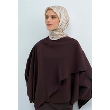 Armine Sura Saf İpek Eşarp 9550 - 35 Krem Vizon Zebra Desen Krem Vizon