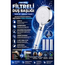 Yeni Nesil 5 Fonksiyonlu Filtreli Duş Başlığı Yüksek Basınç & Su Tasarruflu Geniş Başlık Çok Renkli