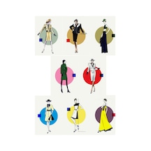 Vintage 60'lar 80'ler Moda Poster Seti-8 Adet