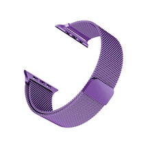 Microsonic Apple Uyumlu  Watch Series 9 45 MM Milanese Loop Kordon Iridescent