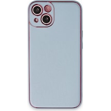 Ilkeshop Newface Apple iPhone Uyumlu 14 Plus Kılıf Coco Deri Silikon Kapak - Sky Blue