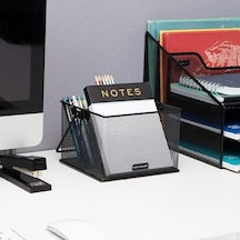 Reader Network Mutfak Eşyaları Veya Aksesuar Kutusu, Saplı, Tezgah Veya Çalışma Masası Düzenleyici, Metal Izgara, 2 Adet, 25,4 Cm U X 17,8 Cm G X 12,1 Cm Y, Siyah 0