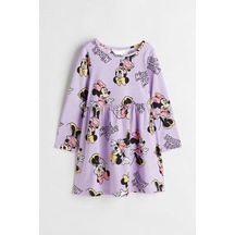 Minnie Kız Çocuk Penye Elbise St06314 Mor