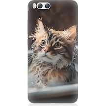 Xiaomi Mi 6 Uyumlu Banyo Yapan Kedi Desenli Silikon Kılıf